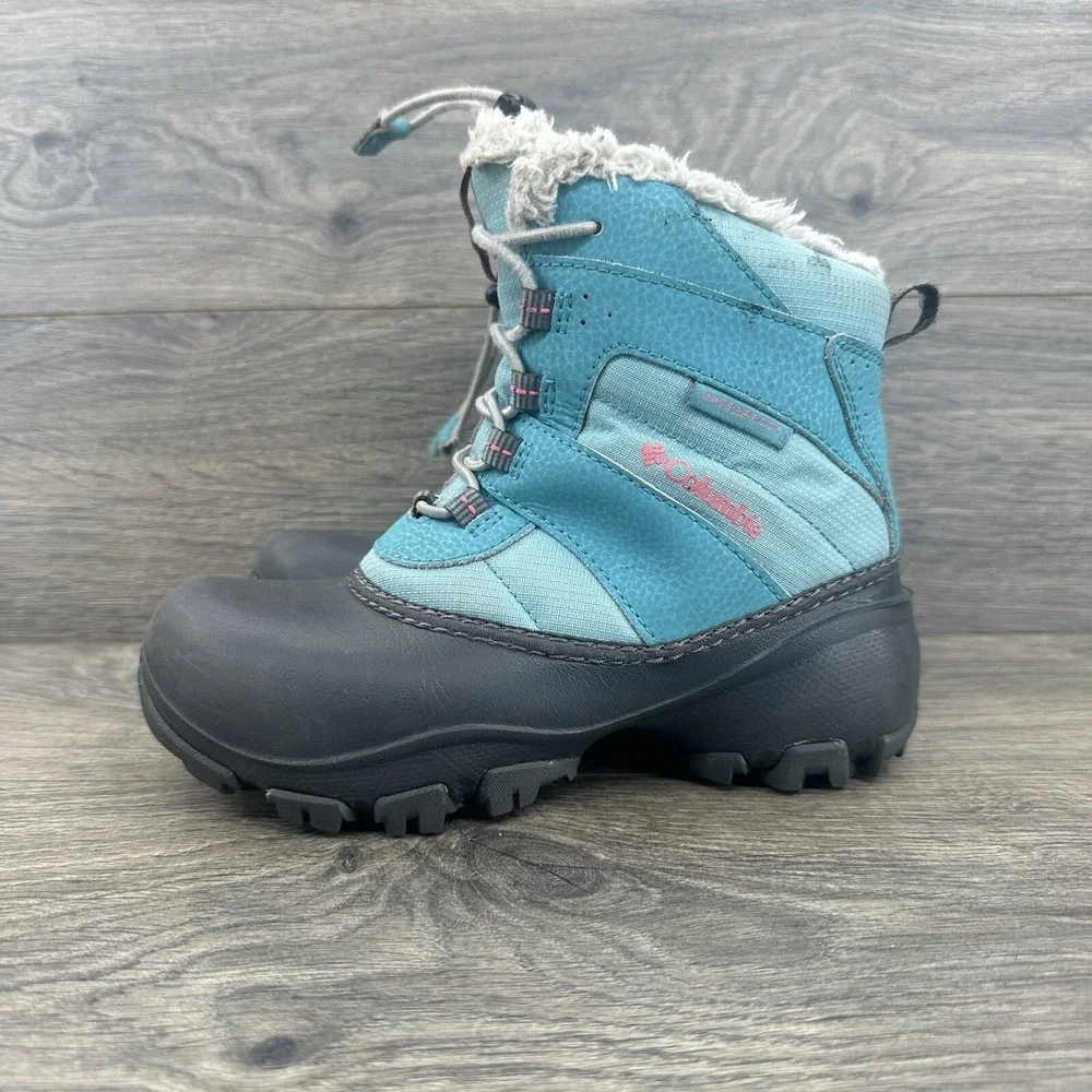 Columbia Rope Tow Youth‎ Winter Boots Size 2 Blue Waterproof Lined